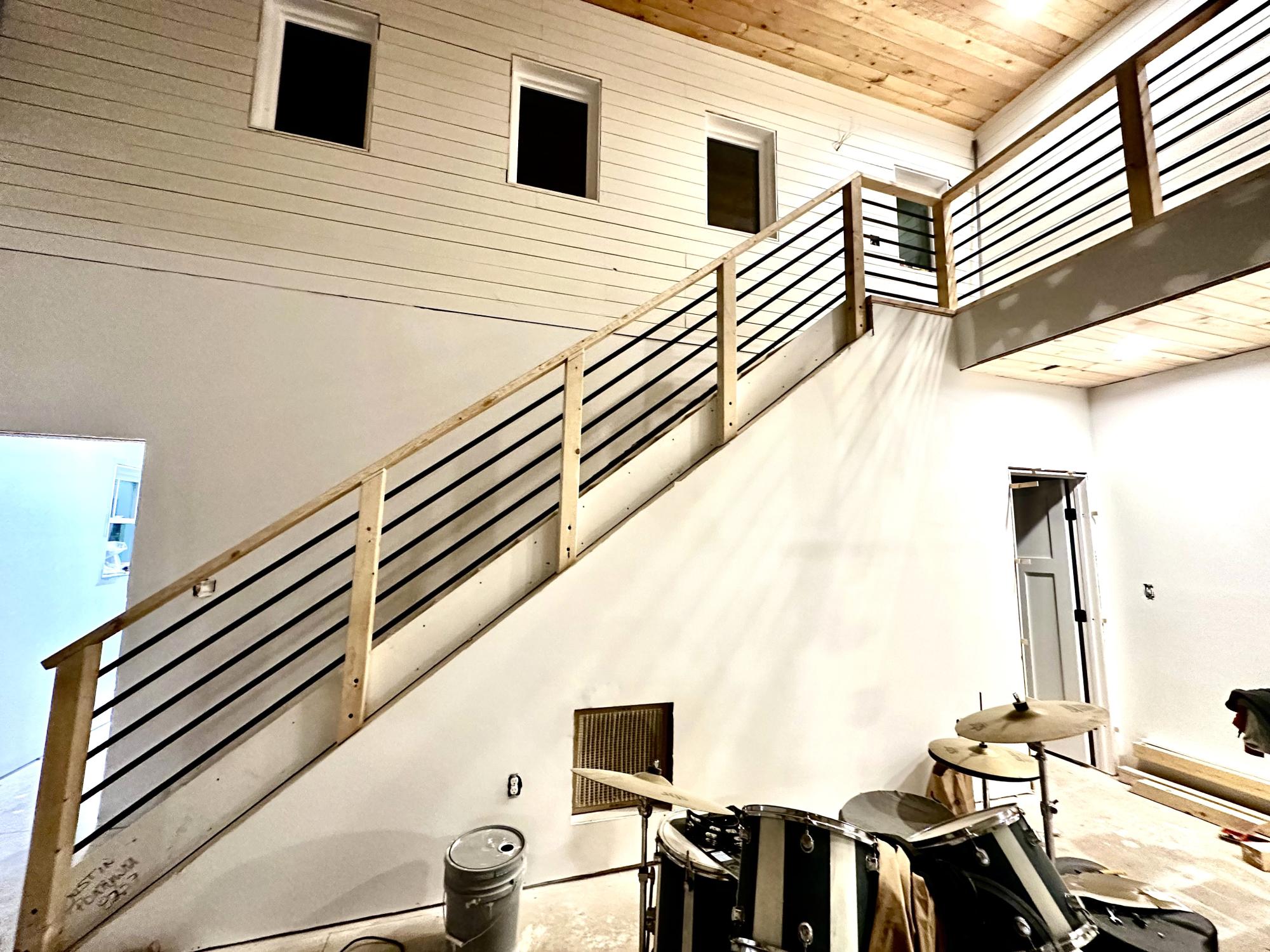 Interior Farmhouse Stair Railing DIY Ana White